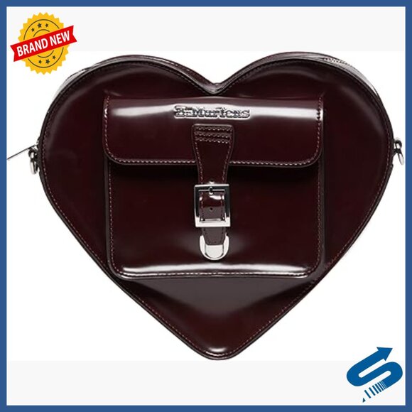 Vegan Leather Heart Backpack with Adjustable Strap, Medium Size